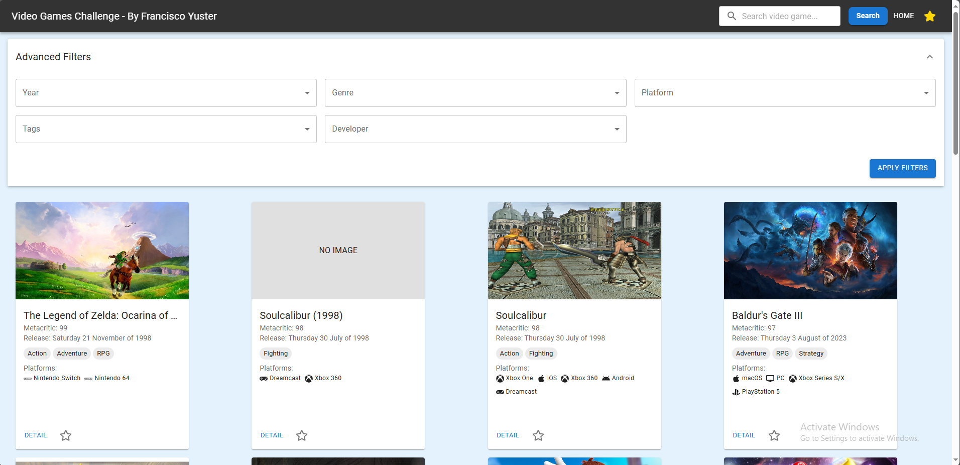 API de Videojuegos